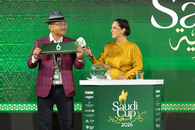 Forever Young after drawing gate six for the Saudi Cup 2026 in Riyadh