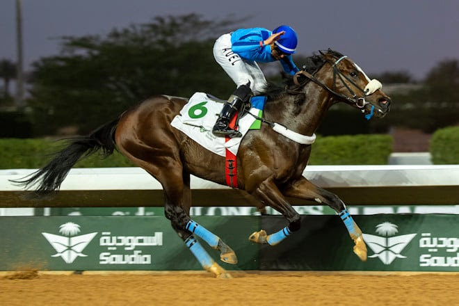 Almad’agi winning King Abdulaziz race result 13 February