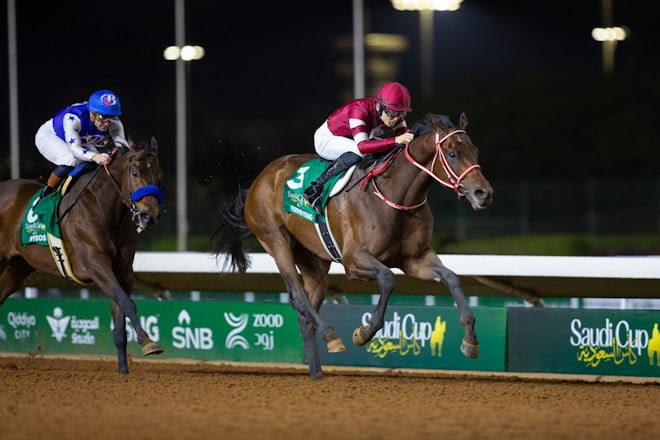 Saudi Cup race results 2026 – Forever Young crosses the finish line