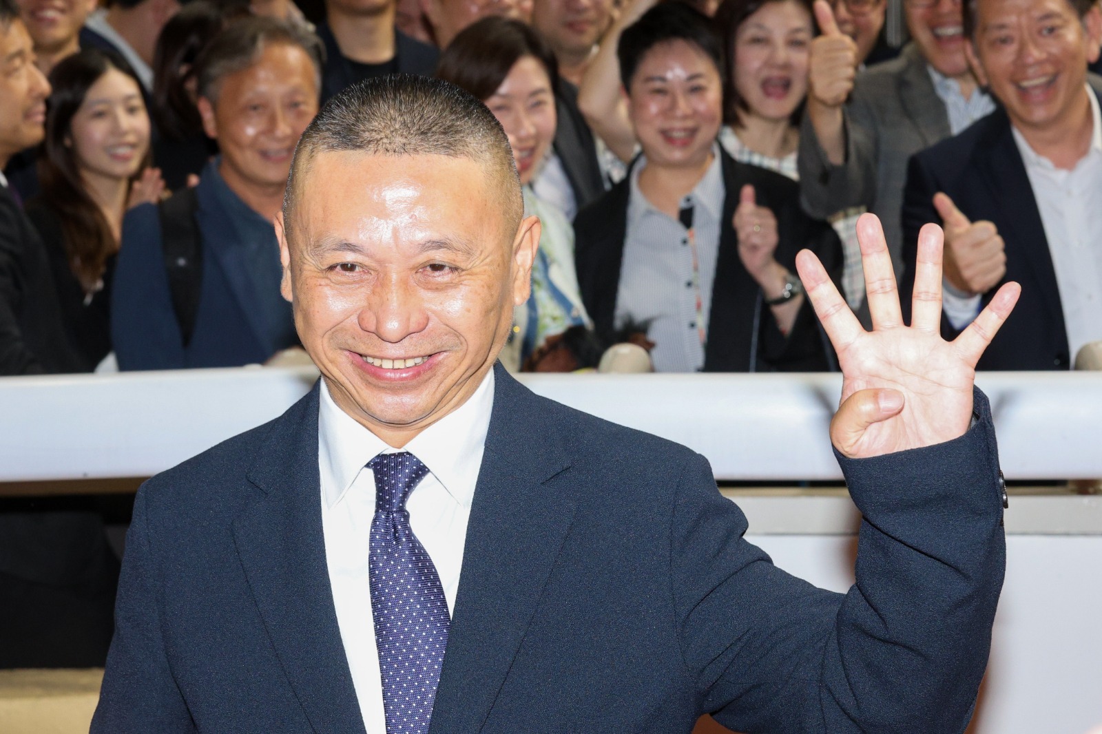 Hugh Bowman treble celebrates treble at Happy Valley racecourse