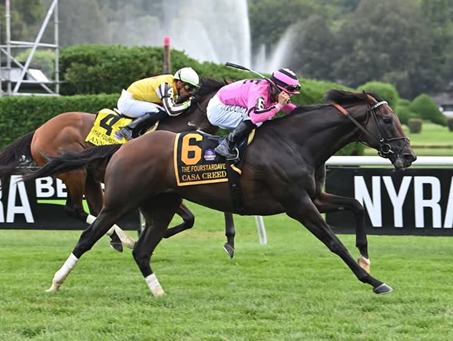 Horses preparing for races at Aqueduct Race Cards 29 March