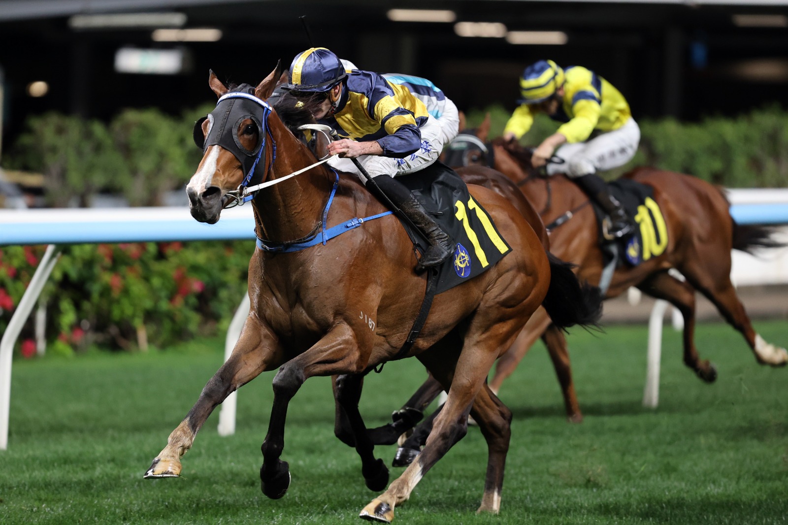 Caspar Fownes celebrates a winner during Happy Valley race results 4 March
