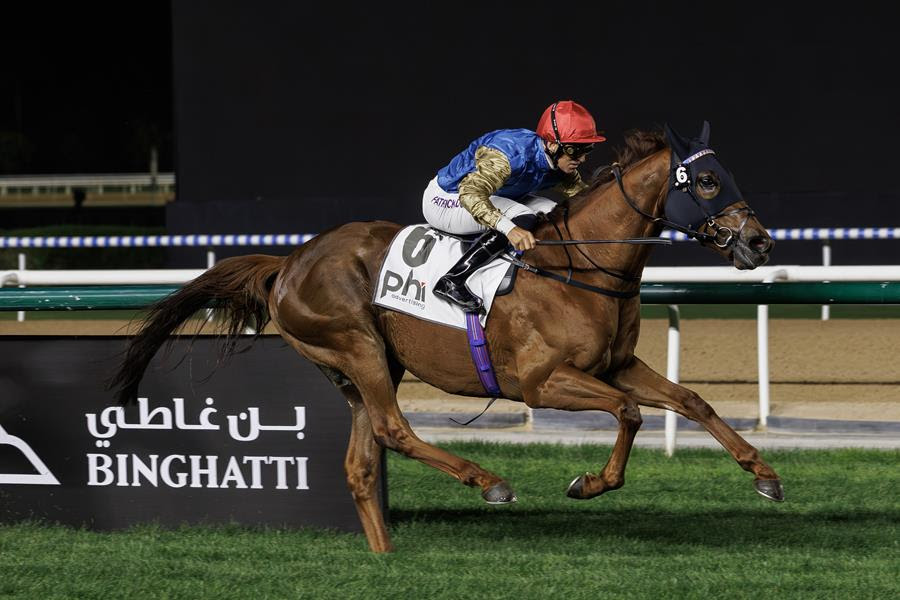 Archivist winning the Phi Advertising Handicap at Meydan Racecourse