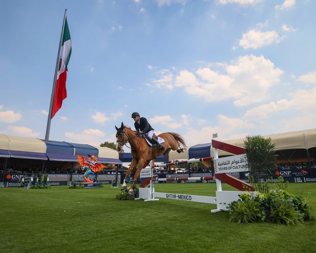 Jérôme Guéry riding Careca LS Elite during the opening CSI5 class at Longines Global Champions Tour Mexico in Campo Marte