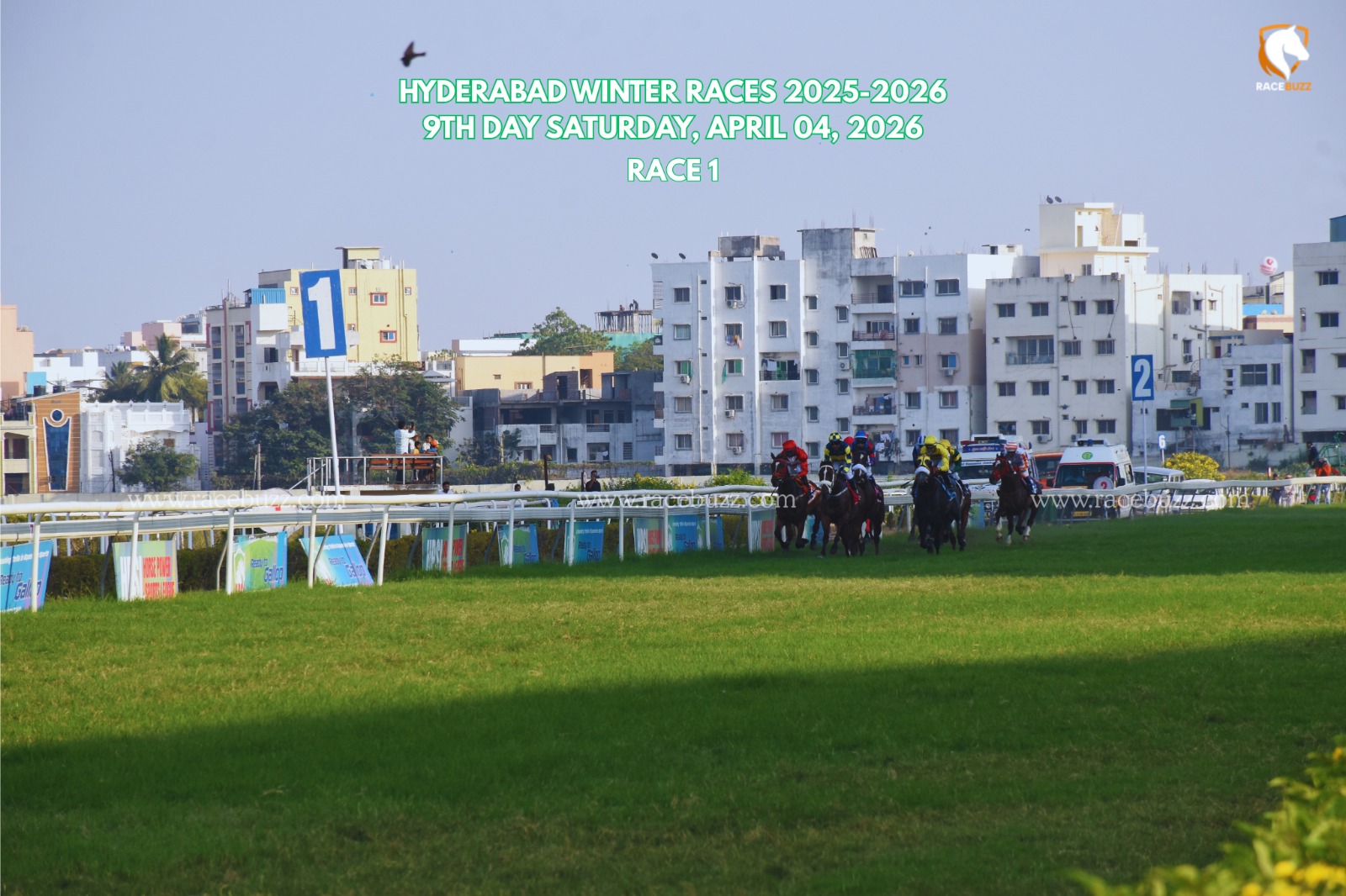 Yuvraj crossing the finish line in Hyderabad race result 4 April