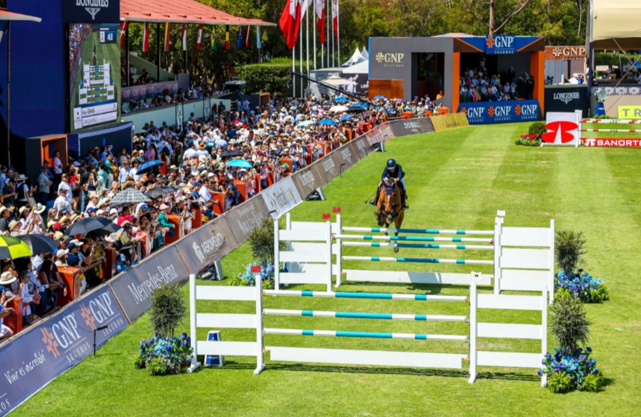 Riders compete at Campo Marte during the Longines Global Champions Tour Mexico City event