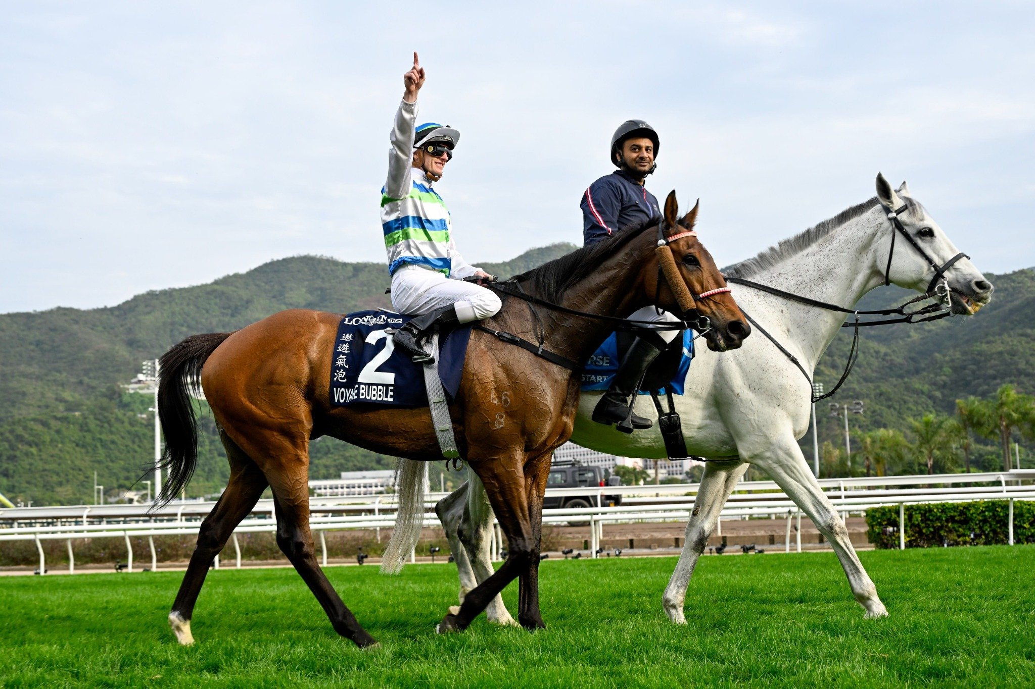Voyage Bubble works ahead of the Champions Mile at Sha Tin