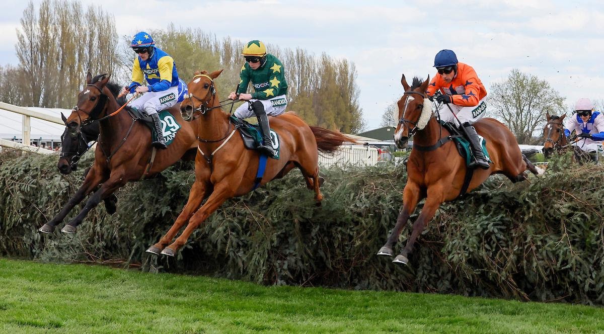 Conor Stone-Walsh celebrating Topham Handicap Chase win at Aintree
