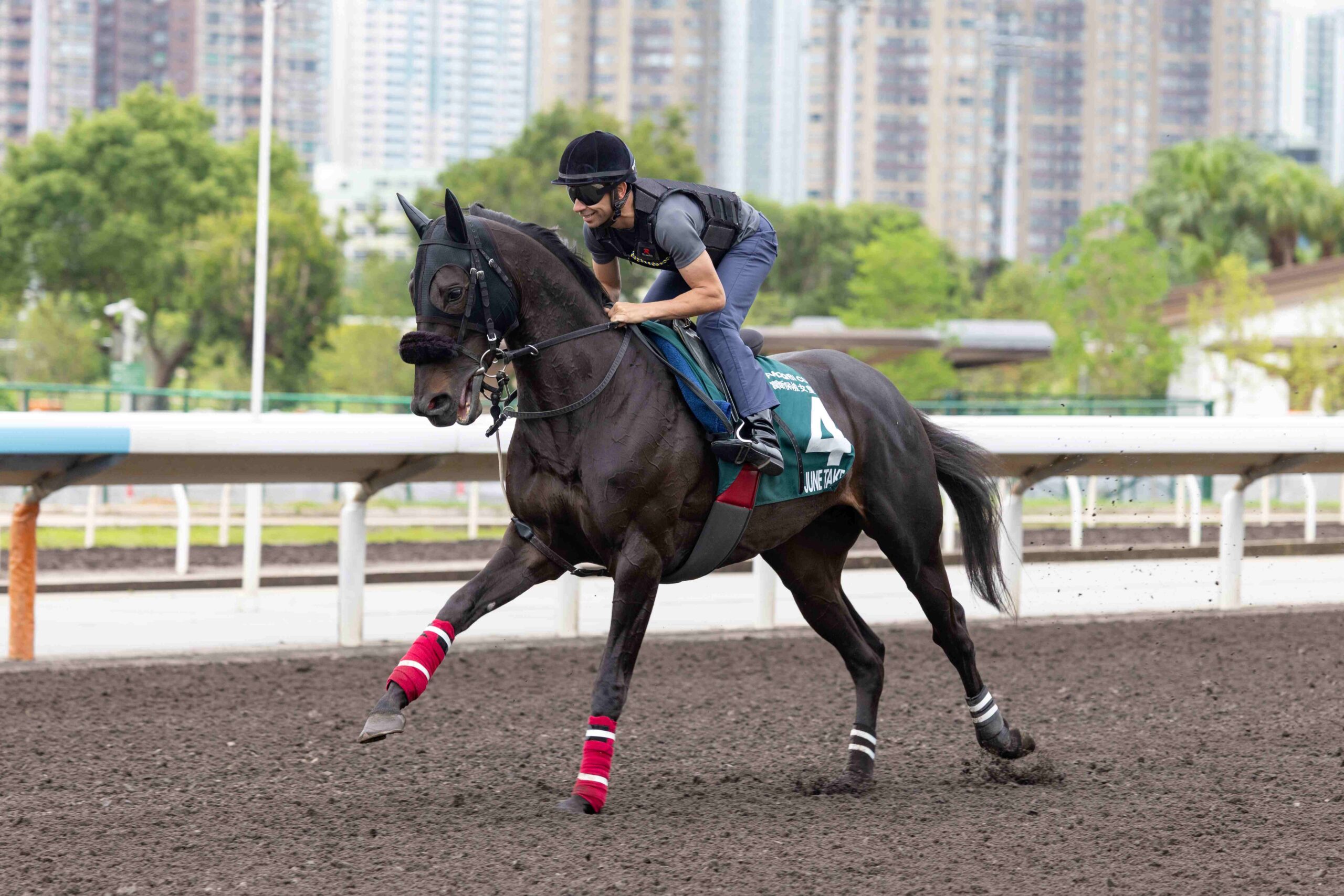 June Take with Joao Moreira preparing for QEII Cup at Sha Tin