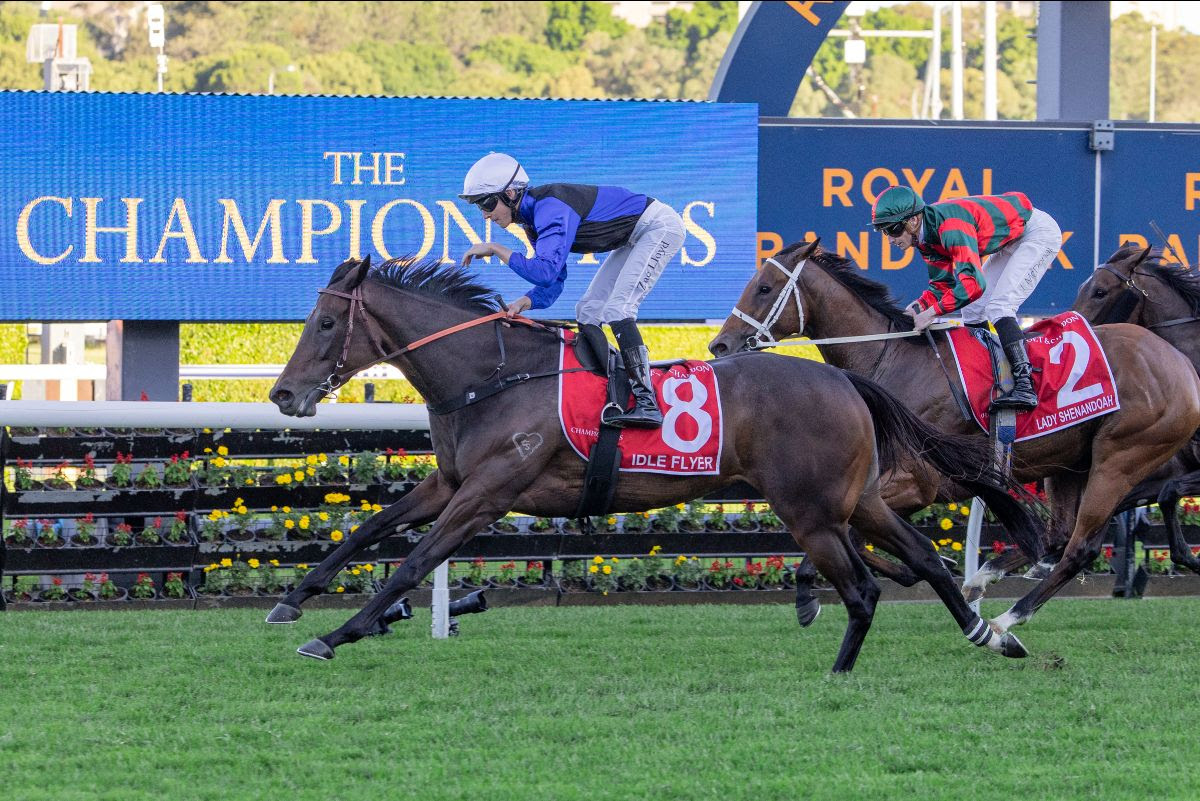 Idle Flyer winning Queen of the Turf Stakes 2026 at Randwick