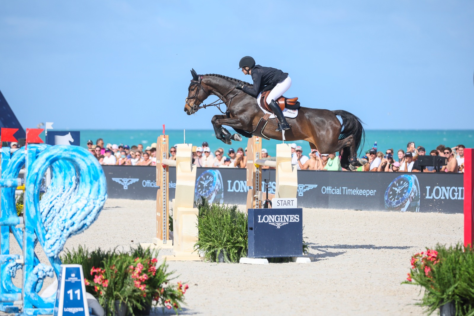 Sophie Hinners riding Iron Dames Combella at Longines Global Champions Tour Miami Beach