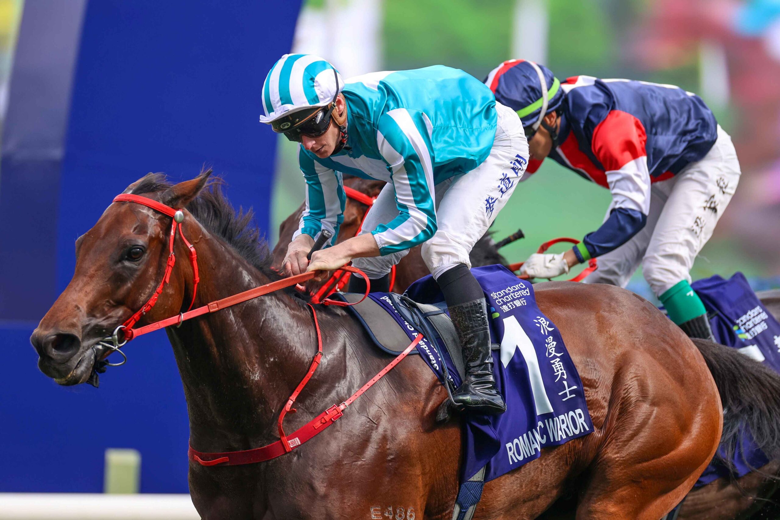 Romantic Warrior winning the Group 1 Champions & Chater Cup at Sha Tin to complete the Hong Kong Triple Crown