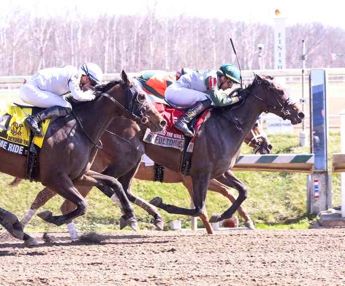 Faust trains ahead of the Maryland Sprint Stakes 2026 at Laurel Park during Preakness weekend