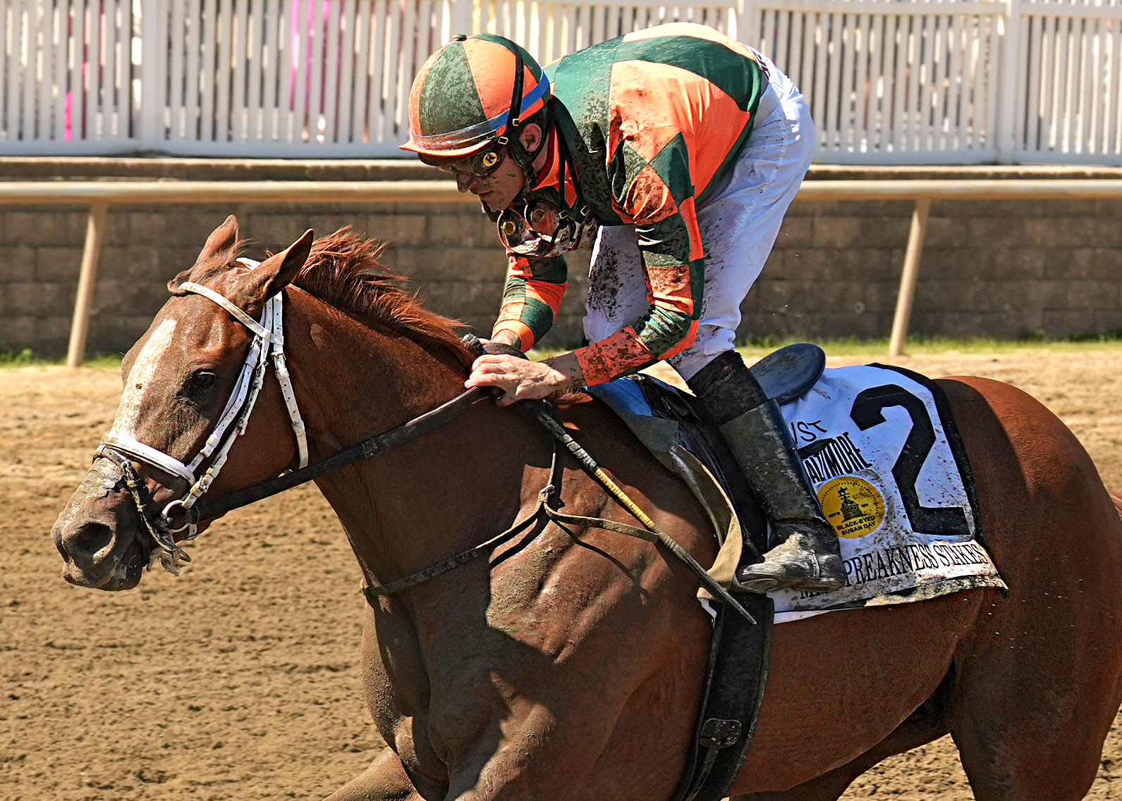 Peach Tie rallies past Tessellate to win the 2026 Miss Preakness at Laurel Park