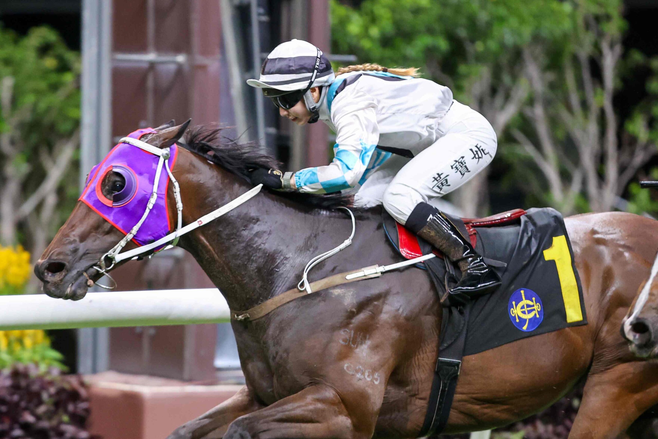 Joao Moreira celebrates after riding a treble at Happy Valley as Caspar Fownes reclaimed the Hong Kong trainers’ championship lead