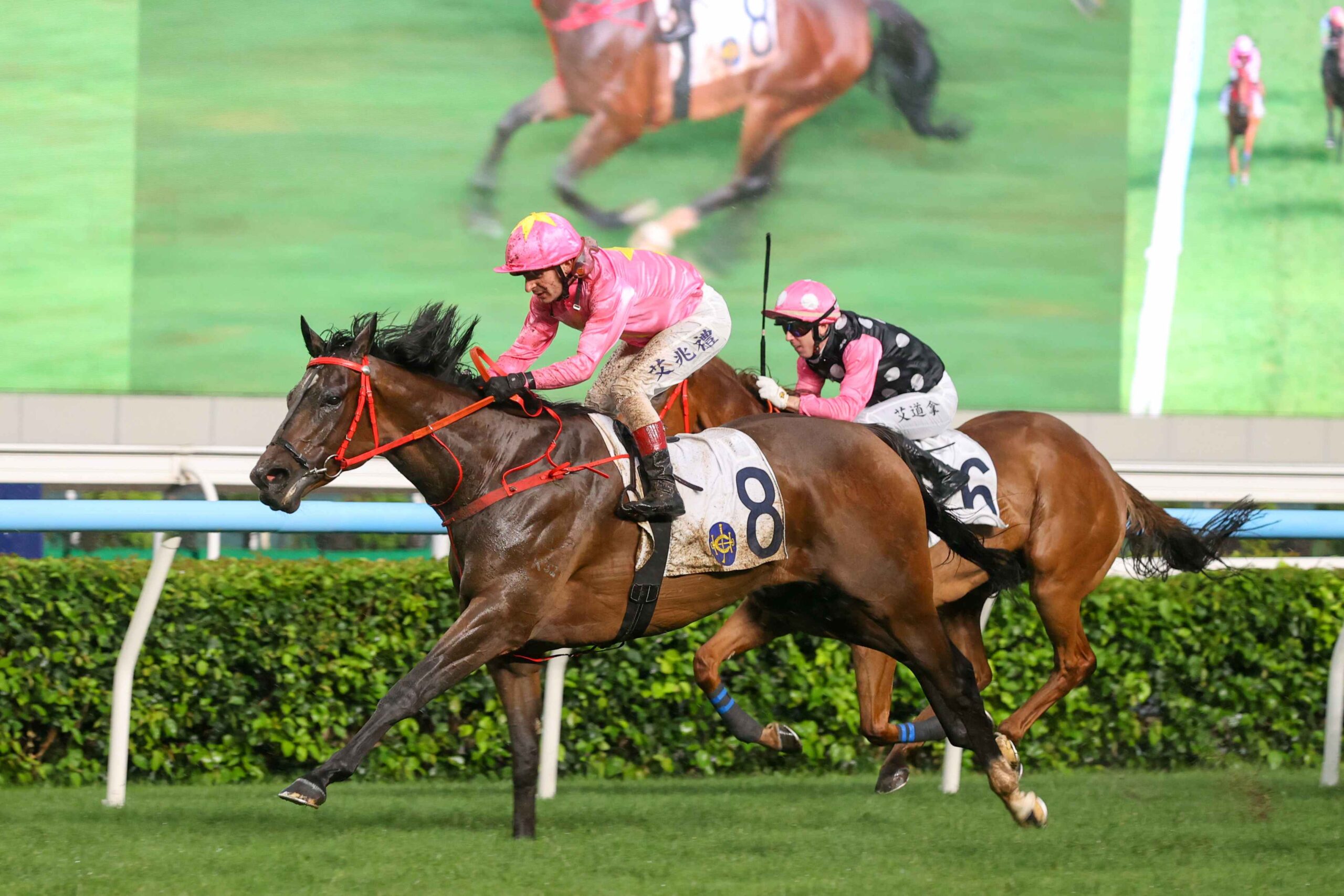 Sky Jewellery and Patch Of Stars racing at Sha Tin Group 3 feature