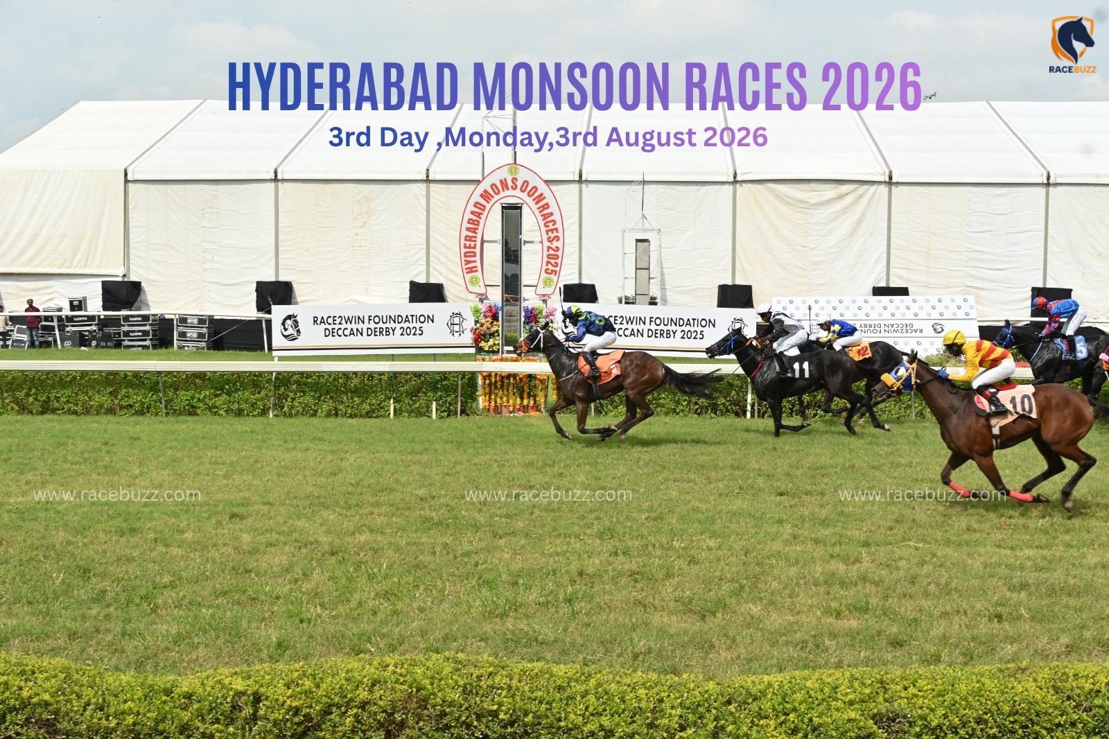 DILIGENCE winning The Rachakonda Trophy during Hyderabad Monsoon Races 2026 Day 3