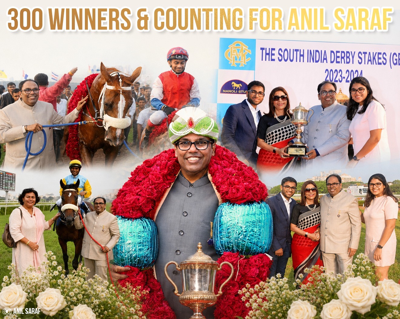 Anil Saraf celebrates 300th winner after Allez L’Étoile wins Independence Million at Pune