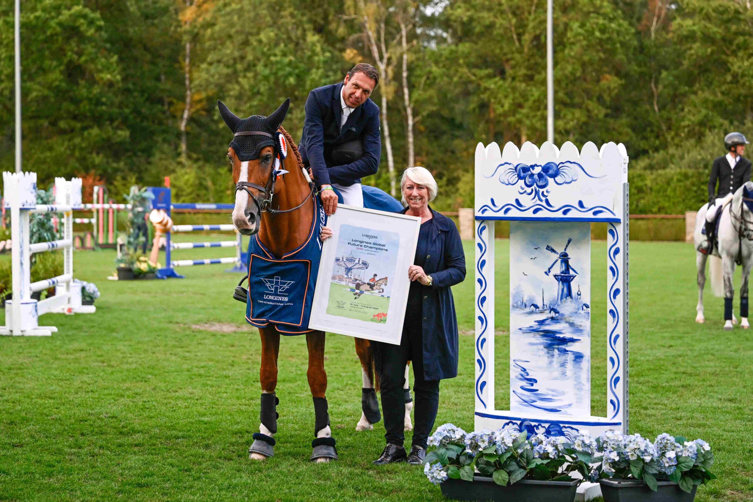 Mathijs van Asten riding Hotspot to victory in the CSI4* class at the Longines Global Future Champions in Valkenswaard.