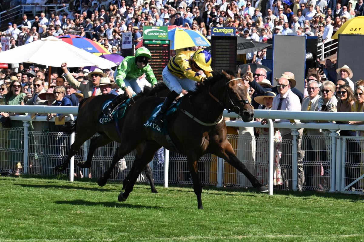 American Affair winning the King George Qatar Stakes at Goodwood