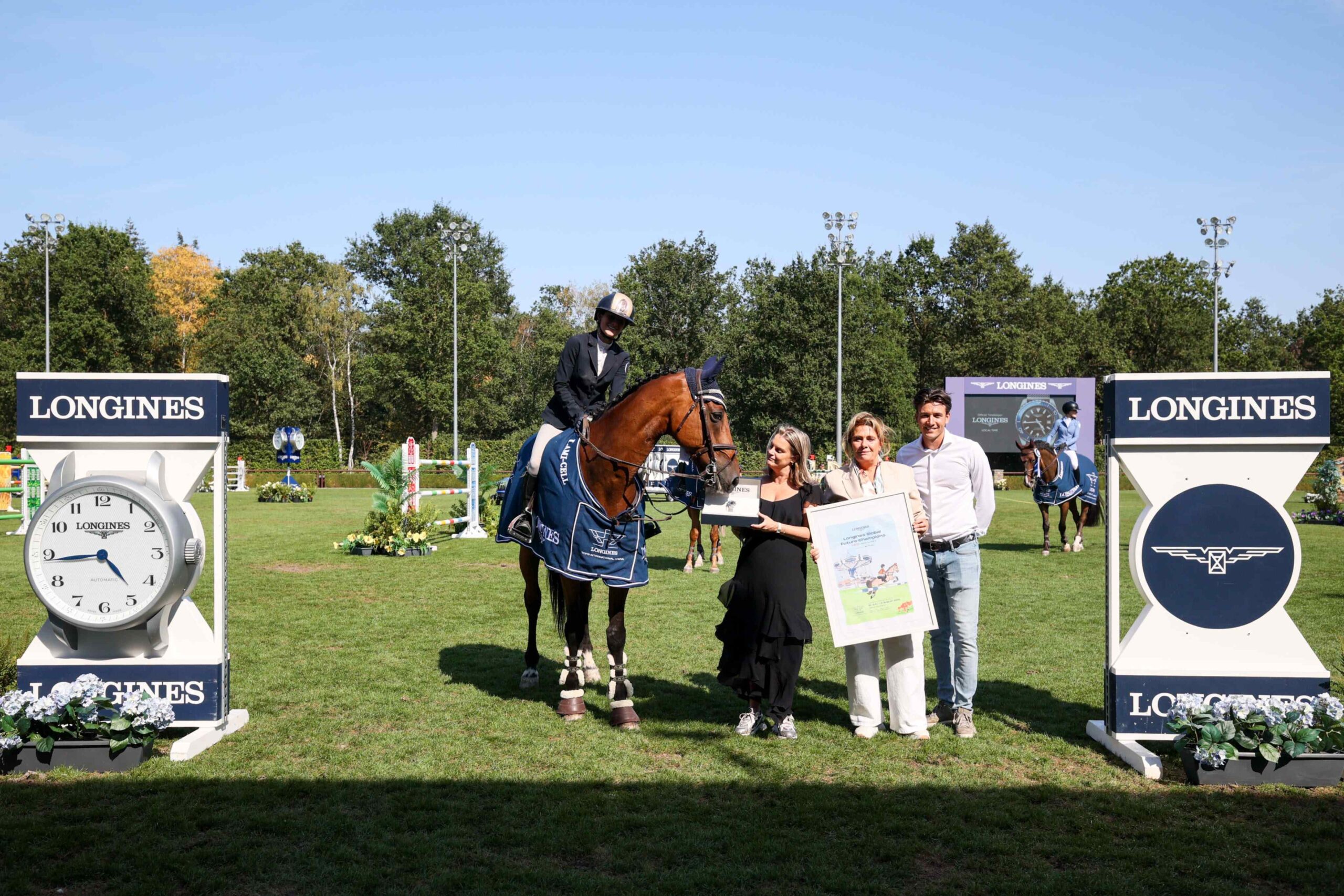 Sergio Alvarez Moya riding Quadrado to victory in the CSI4* Grand Prix at the Longines Global Future Champions in Valkenswaard.