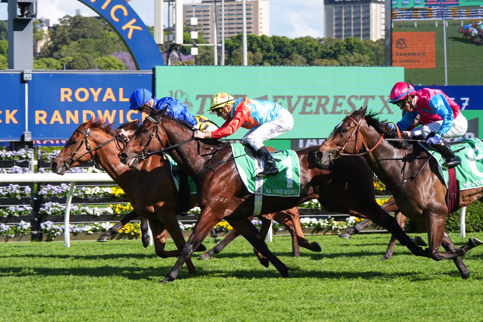 Ka Ying Rising finishes second behind Tempted in The Everest 2026 at Randwick Racecourse