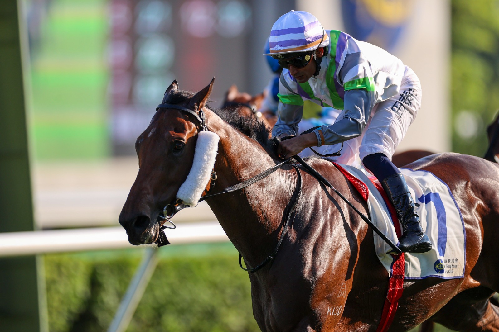 Light Years Charm wins the Sha Tin Trophy Handicap under Karis Teetan