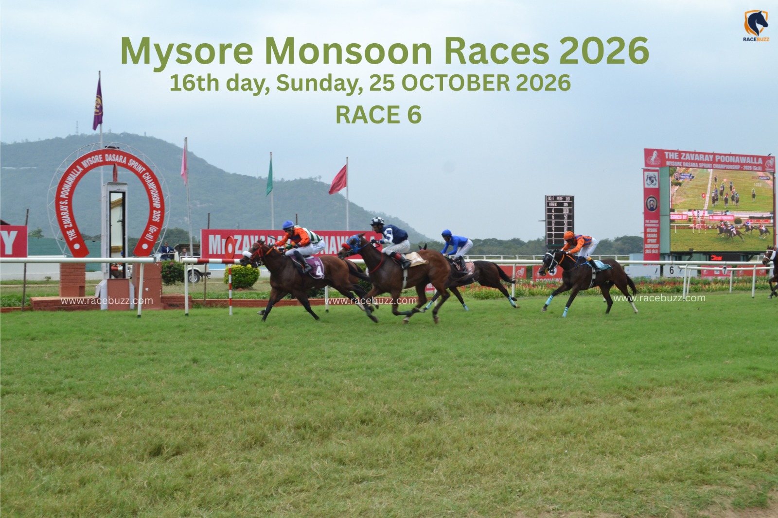 Echoes Of Time wins the Maj. P.K. Mehra Memorial Super Mile Cup during Mysore Monsoon Races 2026