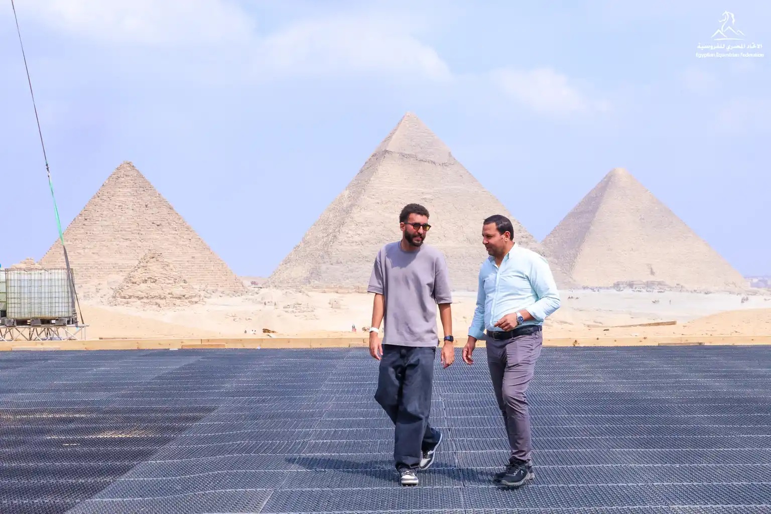 International show jumping at the Pyramids of Giza during the Cairo 2026 event
