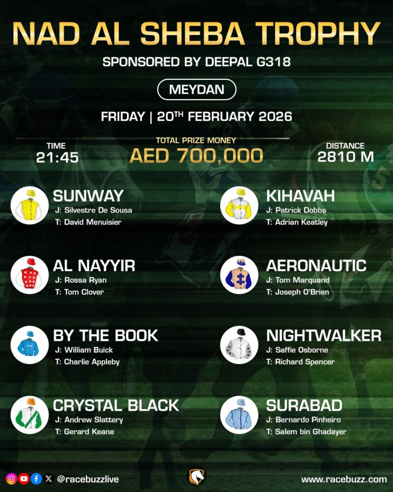 Image for the Tweet beginning: Nad Al Sheba Trophy
📍 Meydan
📅