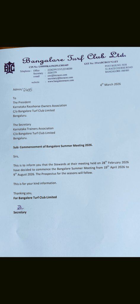 Image for the Tweet beginning: 🚨 BREAKING NEWS 🚨
Racing is